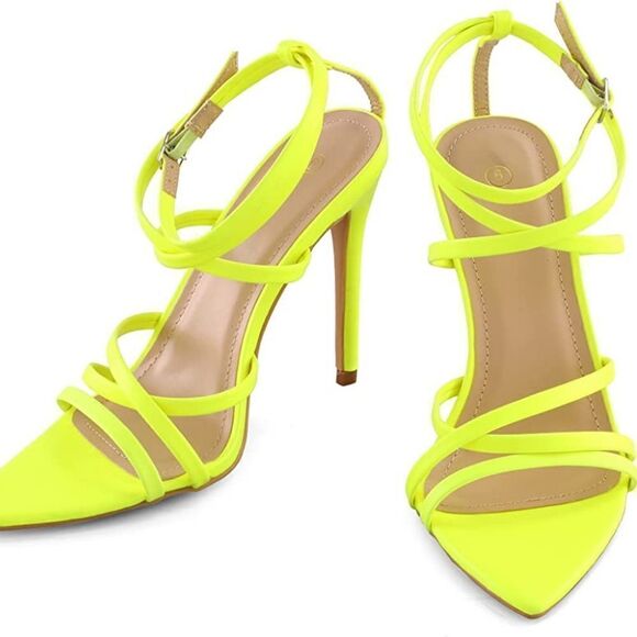 (41-1906)  🔥3/$20🔥  Mysoft Women's Sexy Pointed Toe Strappy  Sz 7 - Picture 3 of 11